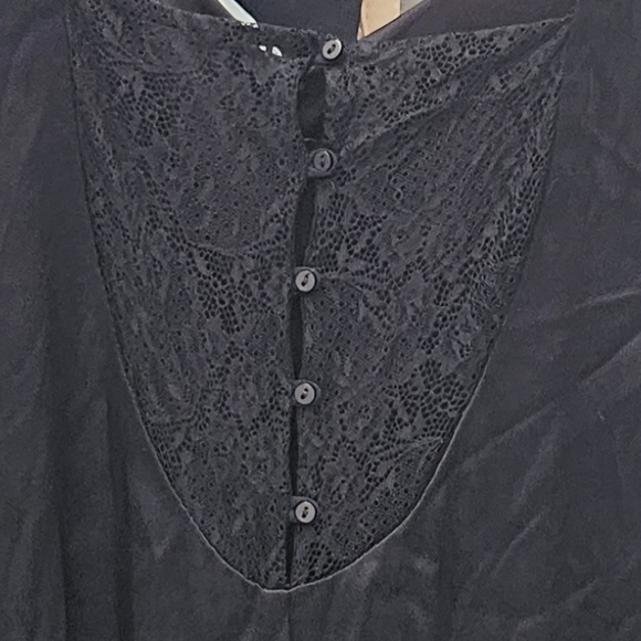 Zara TRF Trafaluc Sleeveless Silky Flowy Black Romper Lace Insert size Small - Picture 5 of 10